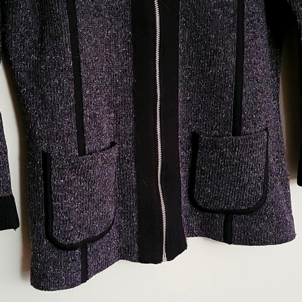 Banana Republic Merino Wool Silk Blend Speckled Zip Up Cardigan Sweater - Picture 6 of 9